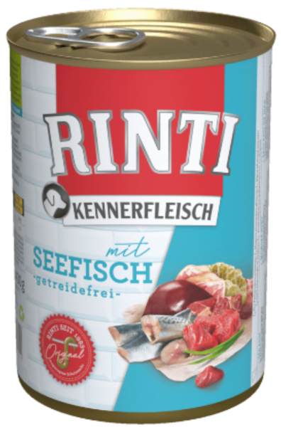 Hunde - Nassfutter RINTI Adult Kennerfleisch mit Seefisch