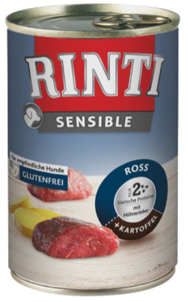 Hunde - Nassfutter RINTI Adult Sensible Ross, Hühnerleber & Kartoffeln