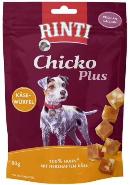Hunde - Snack RINTI Chicko Plus Käse-Würfel mit Huhn