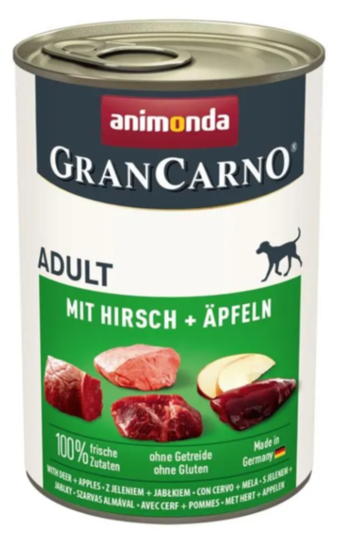 Hunde - Nassfutter ANIMONDA GranCarno Adult Hirsch + Apfel