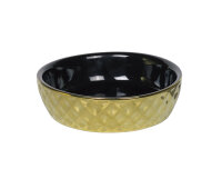 NOBBY Katzen Keramik Schale "Gold", gold/schwarz