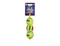 NOBBY Tennisball mit Squeaker, 3er Netz