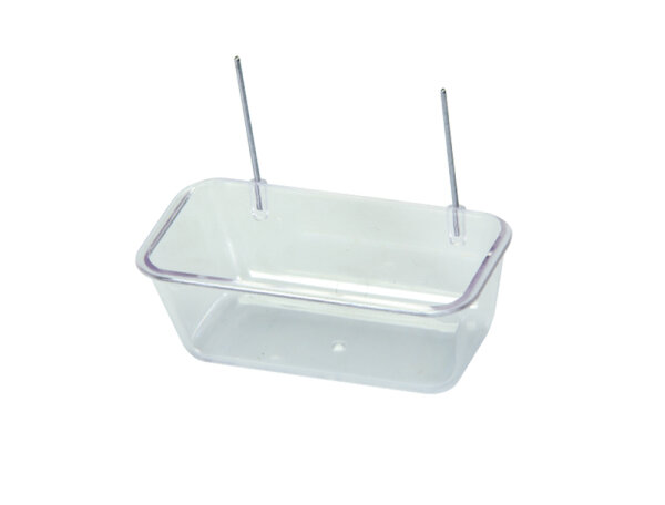 NOBBY Futterbehälter mit Drahthaken, transparent