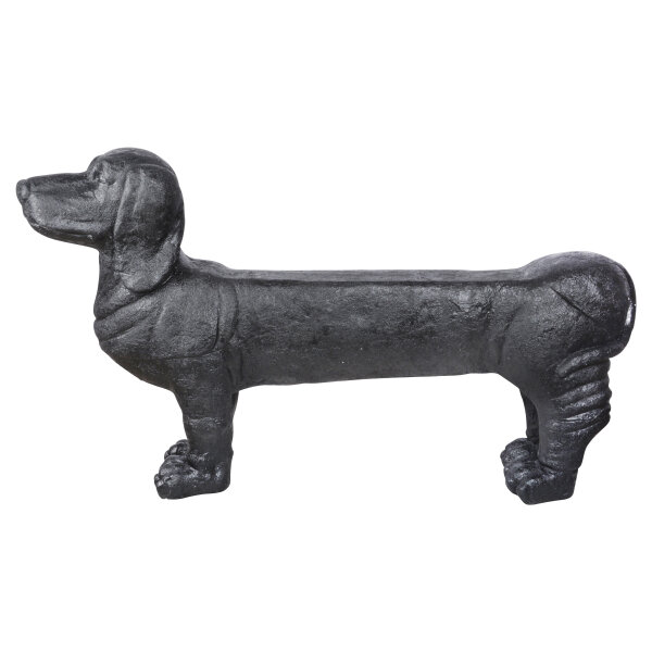 ESSCHERT DESIGN Gartenbank "Dackel", schwarz