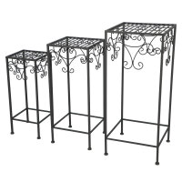 ESSCHERT DESIGN Pflanztische im 3er-Set, schwarz