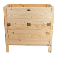 ESSCHERT DESIGN Hochbeet mit Aufbewahrungsfach, natur