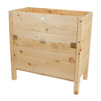 ESSCHERT DESIGN Hochbeet mit Aufbewahrungsfach, natur