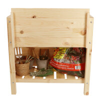 ESSCHERT DESIGN Hochbeet mit Aufbewahrungsfach, natur