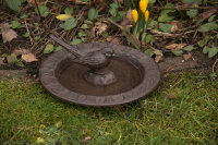 ESSCHERT DESIGN Vogeltränke mit Sonnenuhr aus Gusseisen