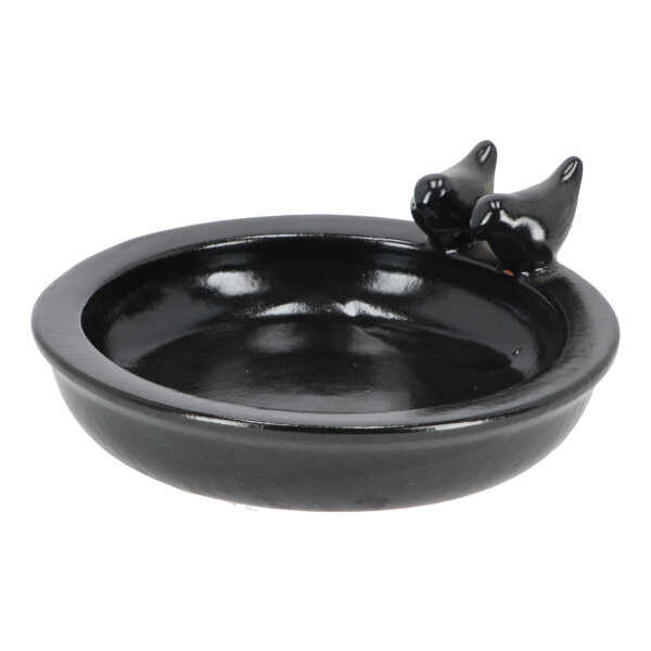 ESSCHERT DESIGN Vogeltränke aus Keramik, schwarz
