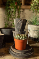 ESSCHERT DESIGN Terracotta Blumentöpfe, anthrazit, 3er Set