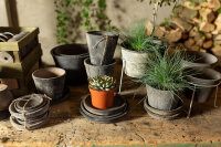 ESSCHERT DESIGN Terracotta Blumentöpfe, anthrazit, 3er Set