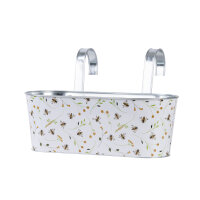 ESSCHERT DESIGN Balkonkasten mit Bienenmuster und Haken