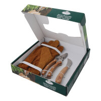 ESSCHERT DESIGN Gartenpflege-Set aus Edelstahl, 3-teilig