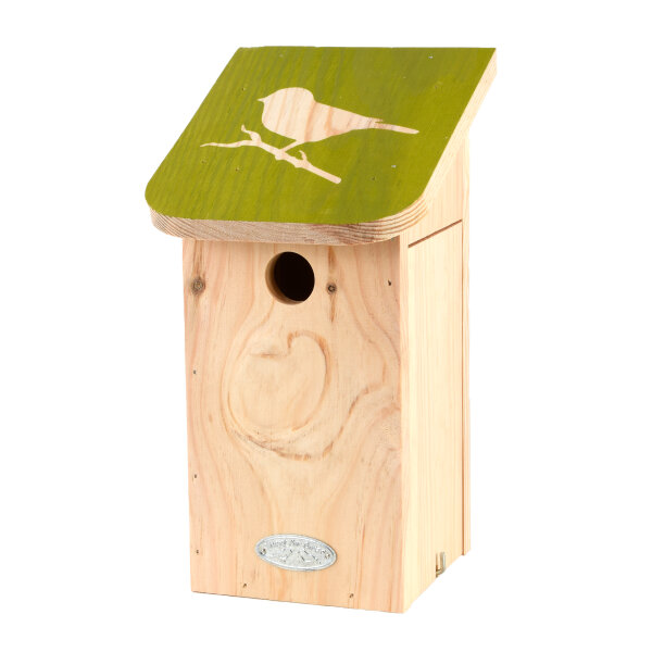 ESSCHERT DESIGN Blaumeisen-Nistkasten mit Silhouetten-Aufdruck
