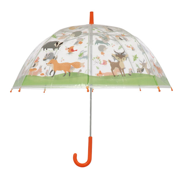 ESSCHERT DESIGN Kinder - Regenschirm "Waldtiere", transparent