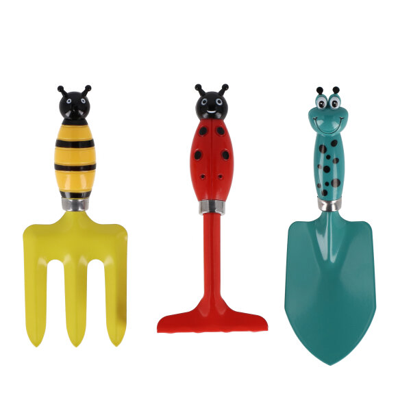 ESSCHERT DESIGN Kinder-Gartenwerkzeugset "Insekten", 3-teilig