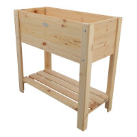 ESSCHERT DESIGN Hochbeet aus Fichtenholz mit Ablage, S, natur