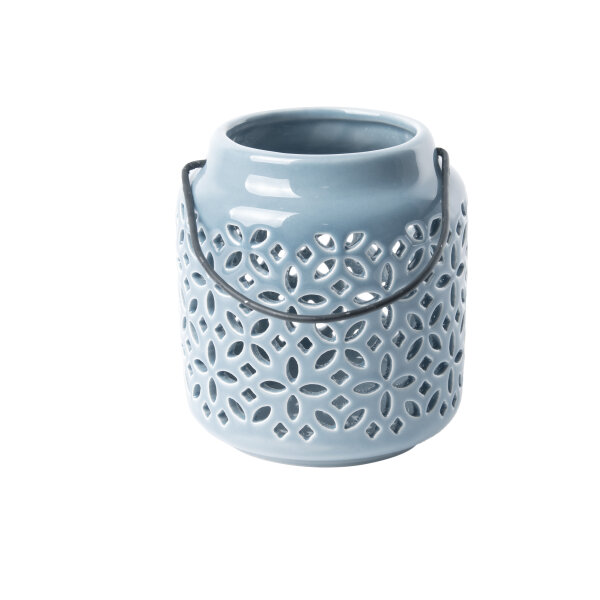 ESSCHERT DESIGN Blautöne Windlicht, S, hellblau