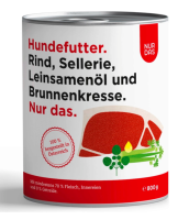 Hunde - Nassfutter NUR DAS Rind mit Sellerie,...