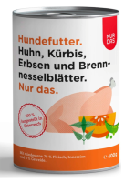 Hunde - Nassfutter NUR DAS Huhn mit Kürbis, Erbsen...