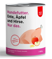 Hunde - Nassfutter NUR DAS Ente mit Äpfel und Hirse