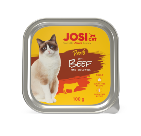 Katzen - Nassfutter JOSERA JosiCat Paté with Beef, 100 g