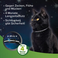 BEAPHAR Zecken- und Flohschutz Halsband für Katzen, reflektierend, 35 cm