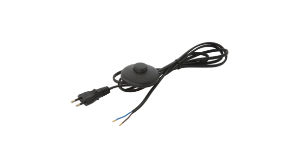 OBI Zuleitung mit Tretschalter, schwarz, 2 m