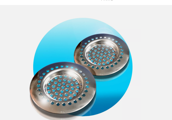 Abflusssieb, 63 mm, Spülbecken Haarsieb, Waschbecken, Ablauf Sieb, 2er Set