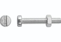 Flachkopfschraube, 1,6 x 0,6 cm, verzinkt, 8-teiliges Set