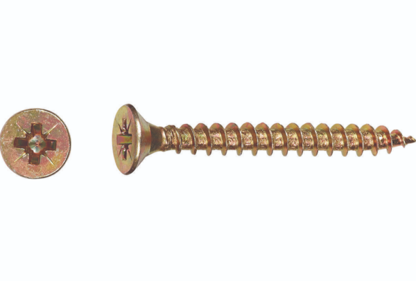 Knopfschraube Lux Router PZ 4,5 x 30 mm, gold, 20 Stück