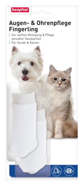 BEAPHAR Augen- & Ohrenpflege Fingerling, 2 Stk.