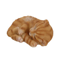 ESSCHERT DESIGN Deko - Figur Schlafende Katze, rot - getigert