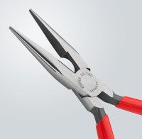 KNIPEX 25 01 160 Flachrundzange mit Schneide 160 mm
