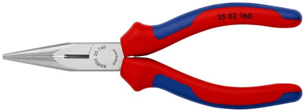 KNIPEX 25 02 160 Flachrundzange mit Schneide 160 mm