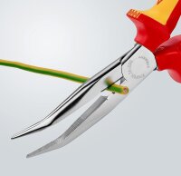 KNIPEX Flachrundzg. m.Schneide/Befestigungsöse 200 mm