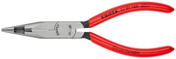 KNIPEX 27 01 160 Flachrundzange mit Mittenschneider 160 mm