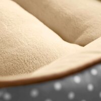 HUNTER  Hunde- und Katzenschlafplatz White Dots, beige/grau, 40 x 40 x 10 cm
