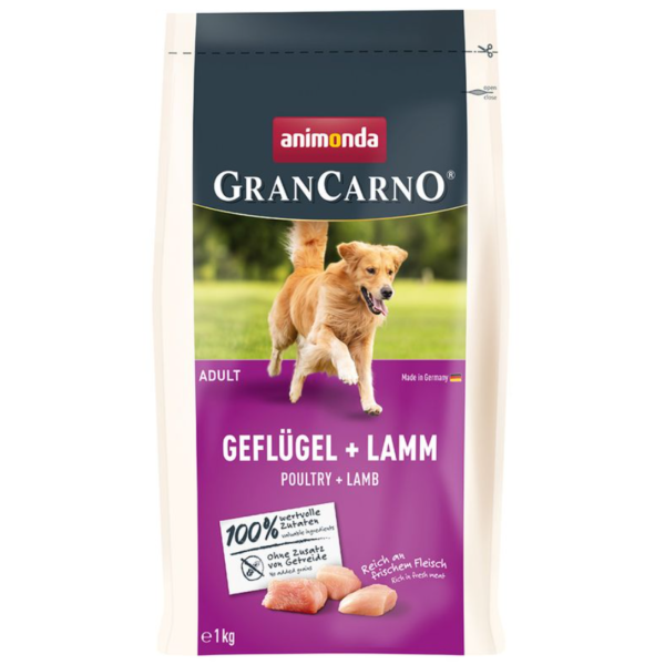 Hunde - Trockenfutter GranCarno Adult Geflügel + Lamm