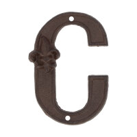 ESSCHERT DESIGN Hausnummer Zusatz aus Gusseisen