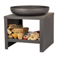 ESSCHERT DESIGN Feuerschale mit Holzfach, Ø 60 cm