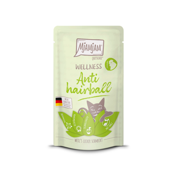 Katzen - Nassfutter MjAMjAM Wellness Anti Hairball Huhn, 125 g
