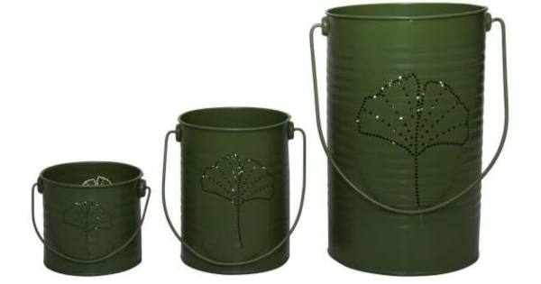 ESSCHERT DESIGN Windlichter-Set, dunkelgrün