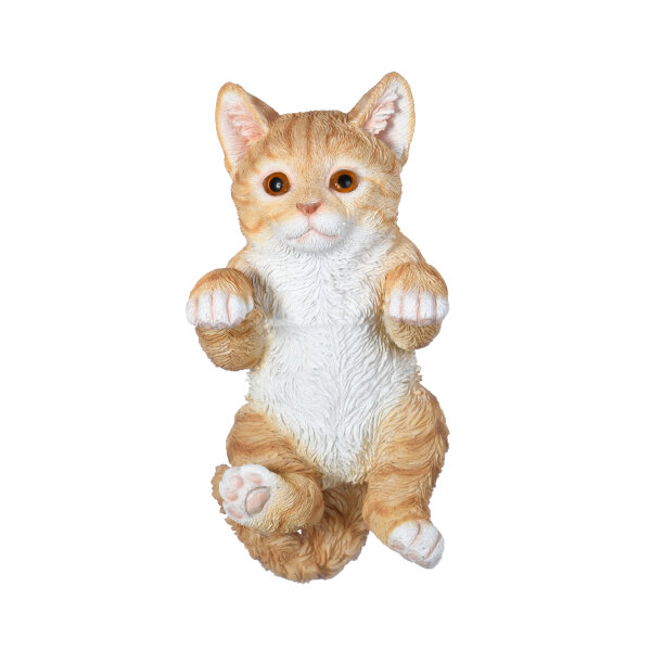 ESSCHERT DESIGN Zaunhänger " Katze", rot - getigert