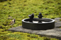 ESSCHERT DESIGN Vogeltränke aus Terrazzo, schwarz