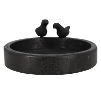 ESSCHERT DESIGN Vogeltränke aus Terrazzo, schwarz
