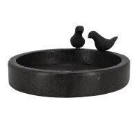 ESSCHERT DESIGN Vogeltränke aus Terrazzo, schwarz