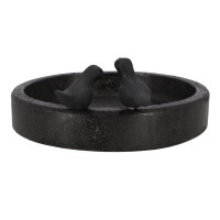 ESSCHERT DESIGN Vogeltränke aus Terrazzo, schwarz