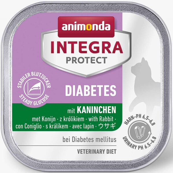 Katzen - Nassfutter ANIMONDA Integra Protect Diabetes Kaninchen, 16 x 100 g